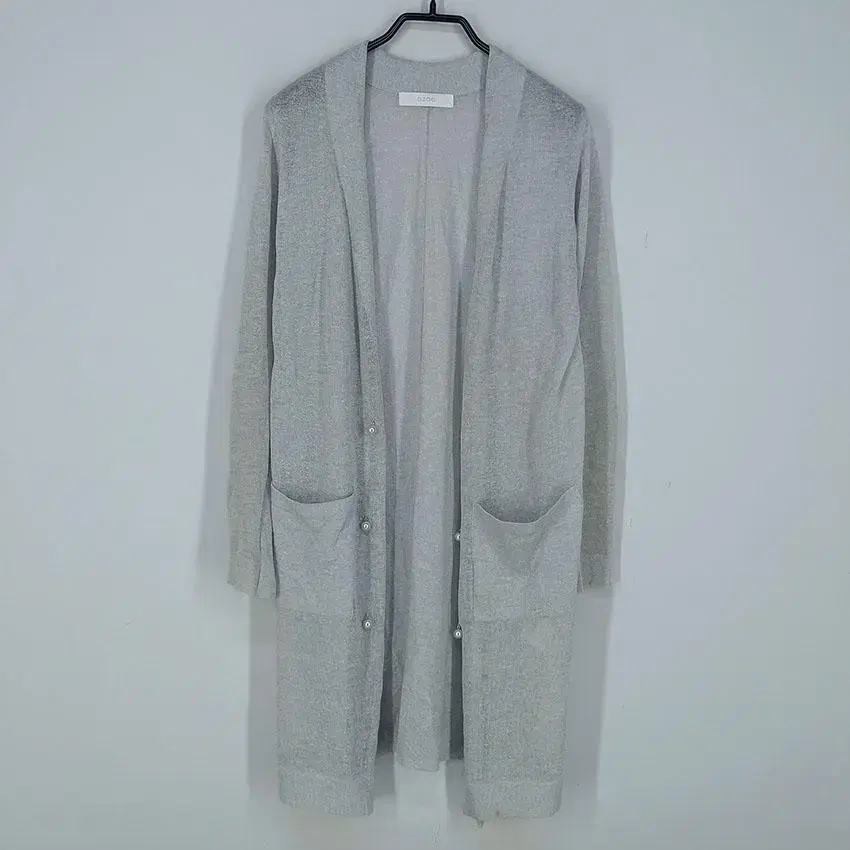 O'zork Women's Horsehair Blend Open Thin Sheer Cardigan GrayF (HU22787)