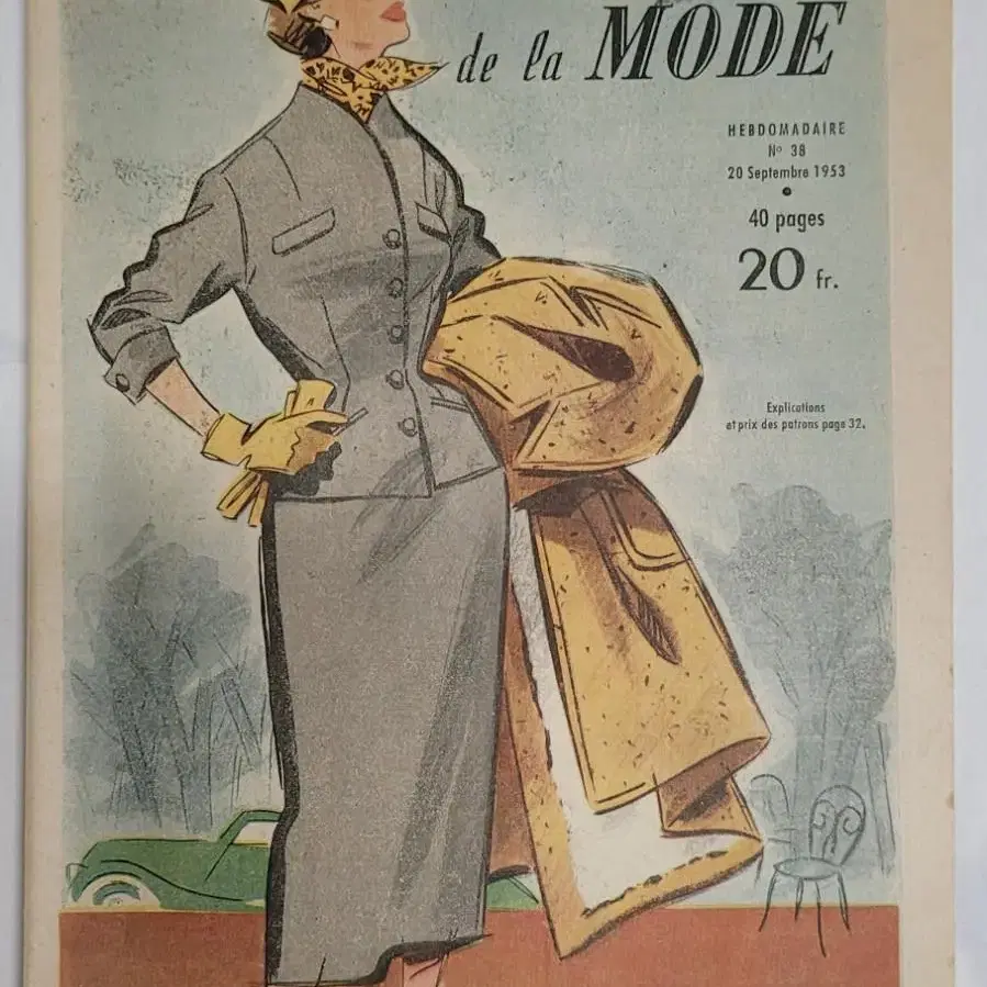 1953년  프랑스앤틱 패션지  de  la  Mode