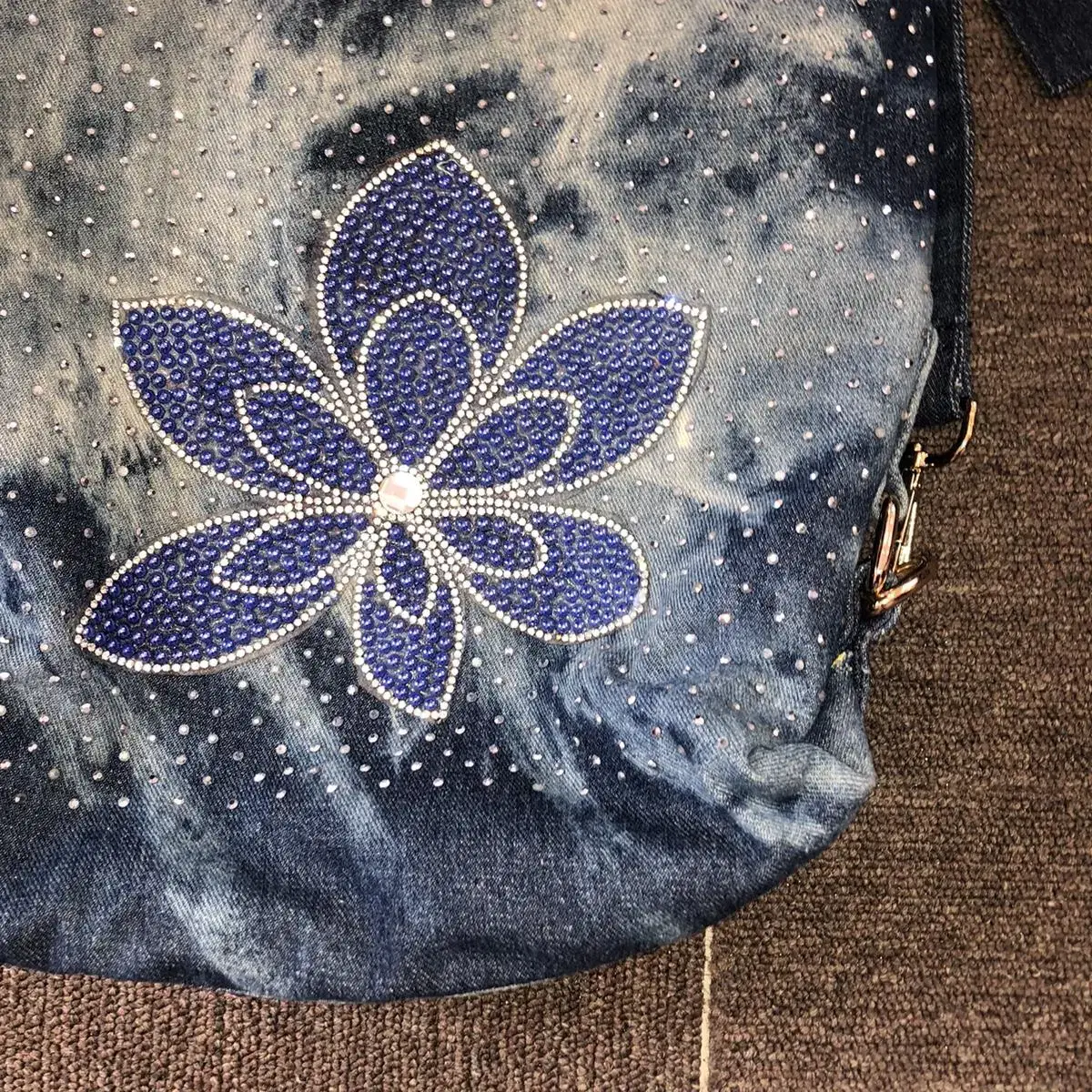 Vintage ASM denim tie die shoulder bag