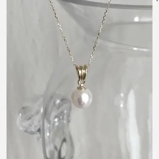 Avance 14k Classic Pearl Necklace 진주목걸