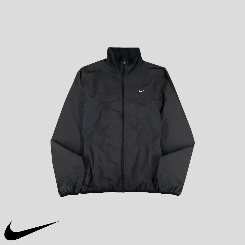 Nike Charcoal Swoosh Simple Tennis Logo Windbreaker SIZE M