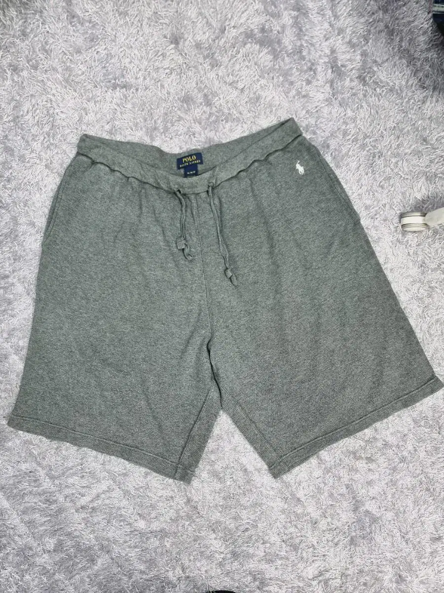 Polo Shorts Waffle Knit Shorts Charcoal Gray