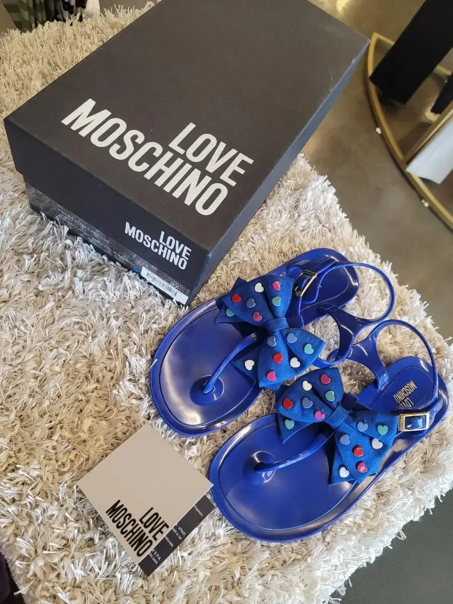 모스키노 러브모스키노(love moschino)리본 쪼리샌들