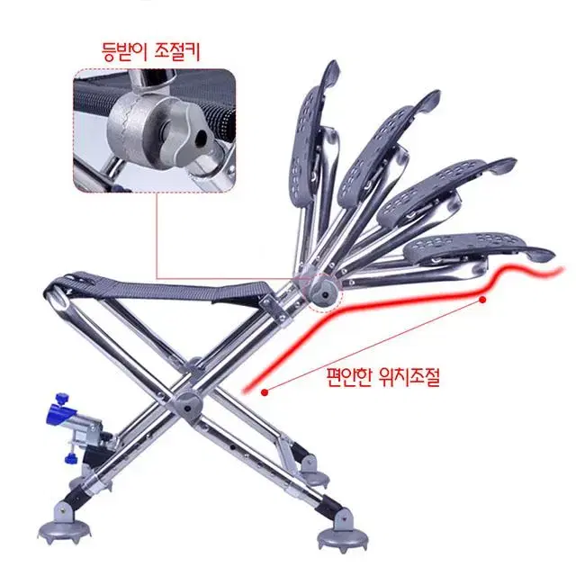 초경량 각도조절 접이식 섬 갯바위 민물 낚시의자 소좌대