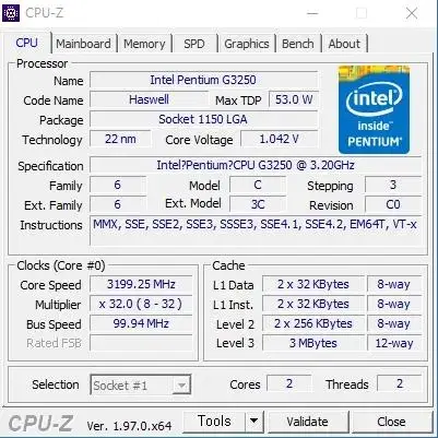 (중고)인텔 펜티엄 G3250(하스웰 리프레시)벌크