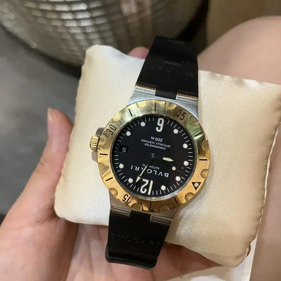 BVLGARI SD385G 18K금 골드베젤이 두꺼운 콤비