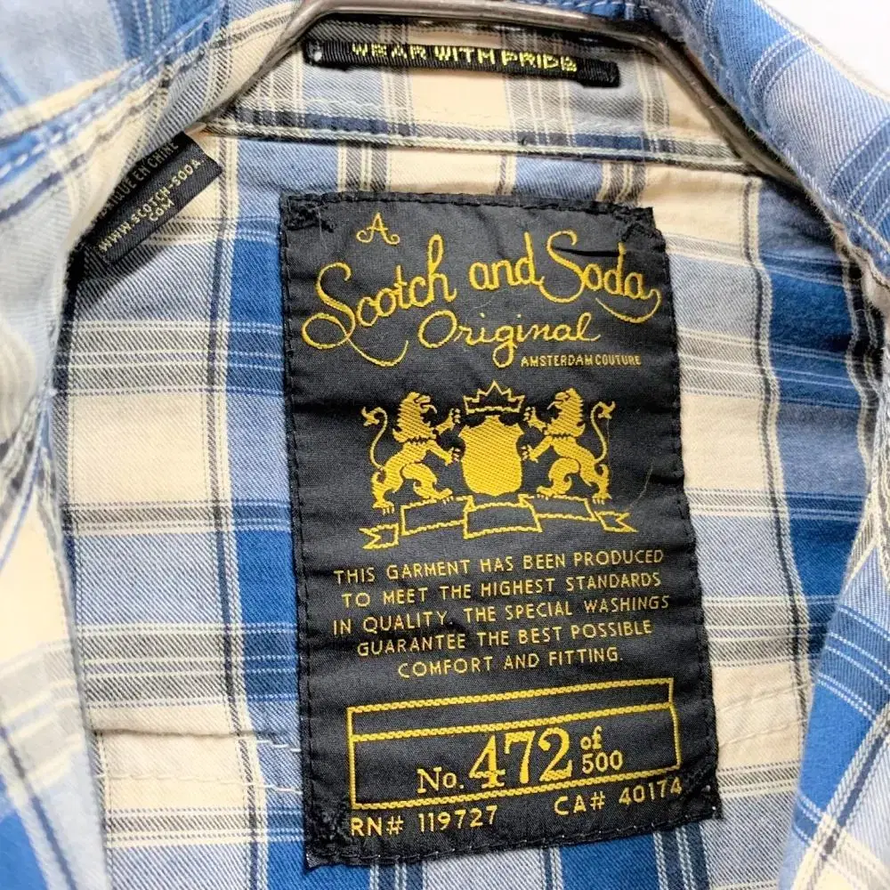 SCOTCH AND SODA 스카치앤소다 웨스턴셔츠 체크남방 C911