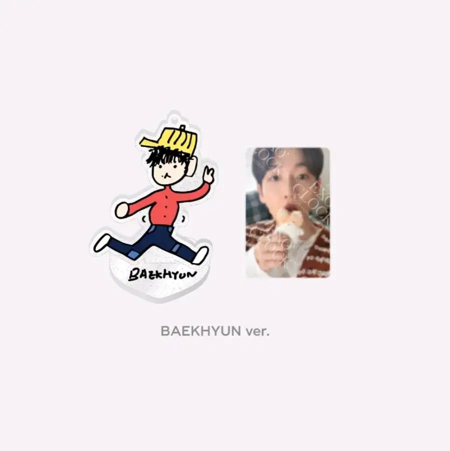 Baekhyun acrylic keyring photocard (keyring + photocard)