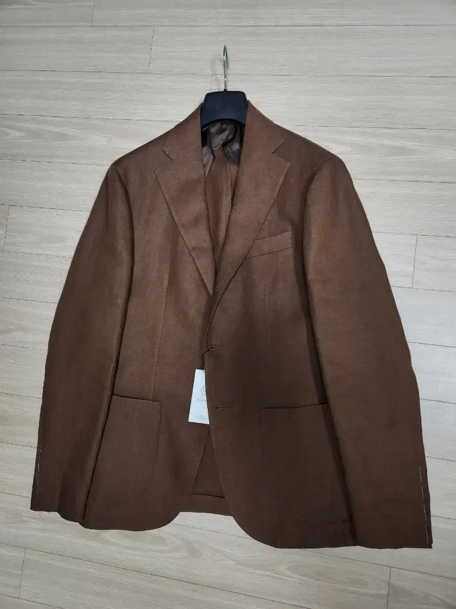 EDUARDO DE SIMONE Brown linen jacket for Eduardo De Simone