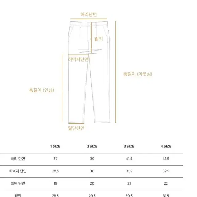 올드비 스트레이트 진 카키 사이즈1