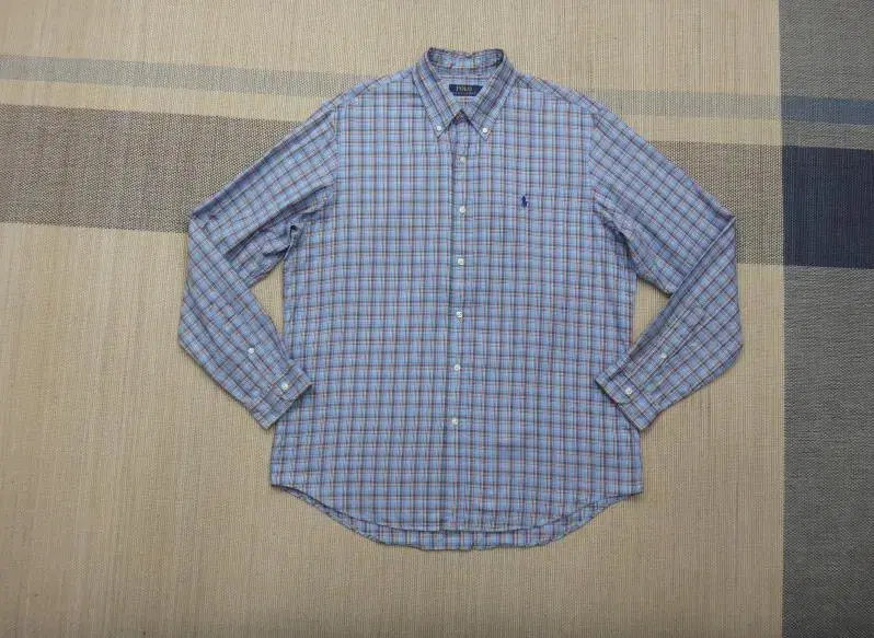 (No. 110) Polo Ralph Lauren Men's Check Long-Sleeved Cotton Shirt