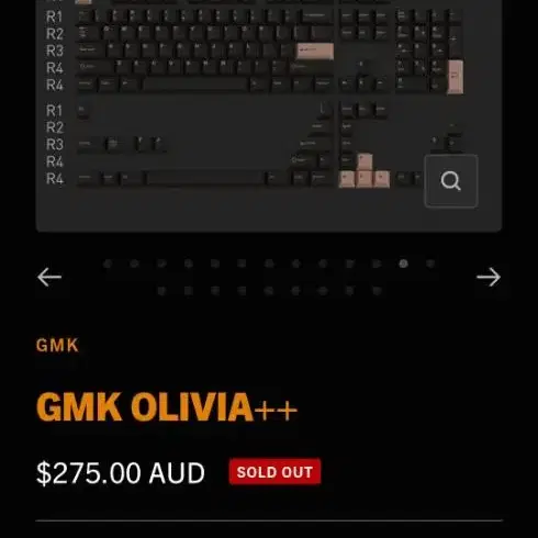 gmk olivia++ dark kit & space bars kit