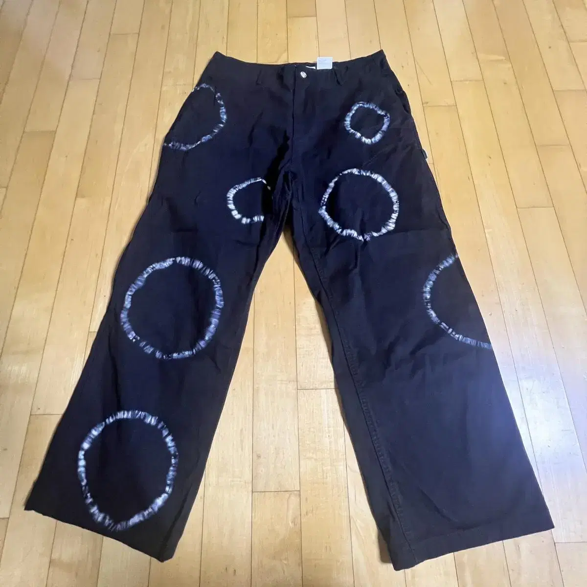 m) yeseyesee Tie Dyed Pants Black