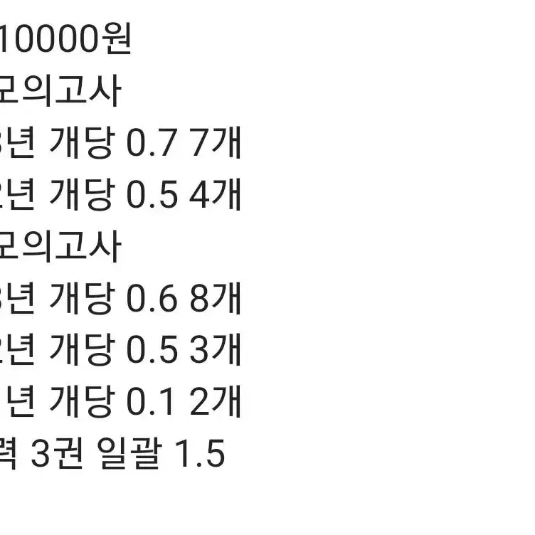 국어 모의고사 판매 이감 상상