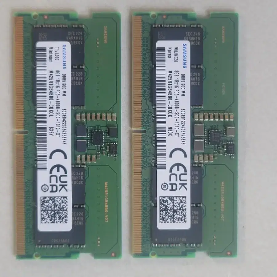 삼성 노트북 RAM ddr5-4800  8GB 2개