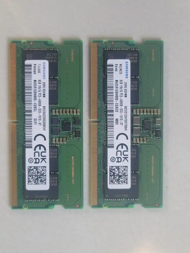 삼성 노트북 RAM ddr5-4800  8GB 2개