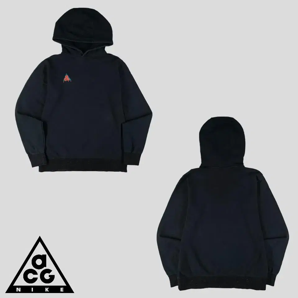 나이키 ACG 피그먼트 블랙 보카시라인 스웻 후드 티셔츠  SIZE L