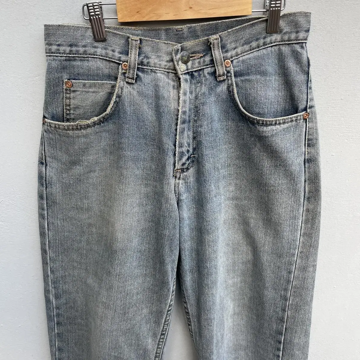 1990s lee riders blue grey denim pants