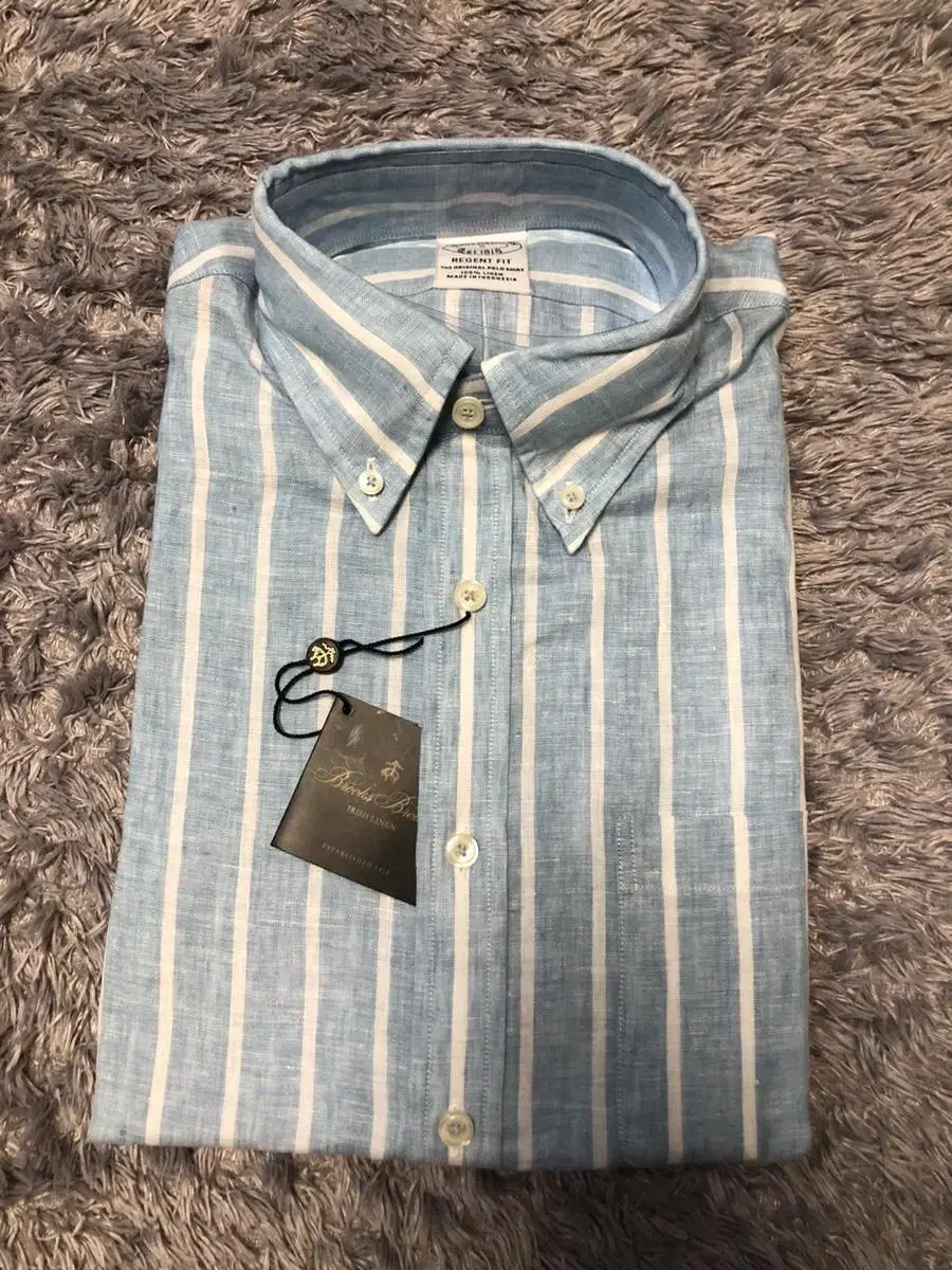 (NEW) Brooks Brothers Striped Linen Shirt