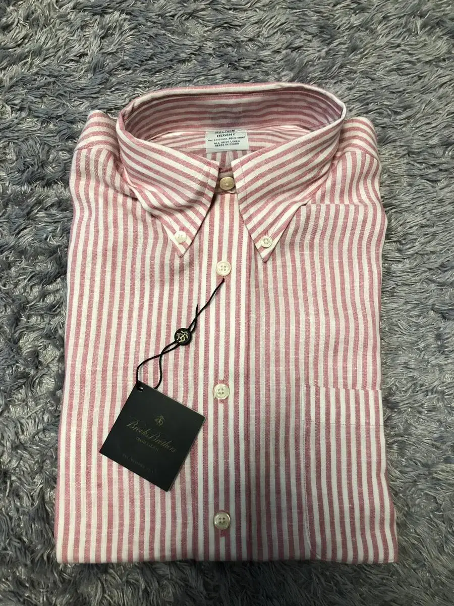 (NEW) Brooks Brothers Striped Linen Shirt