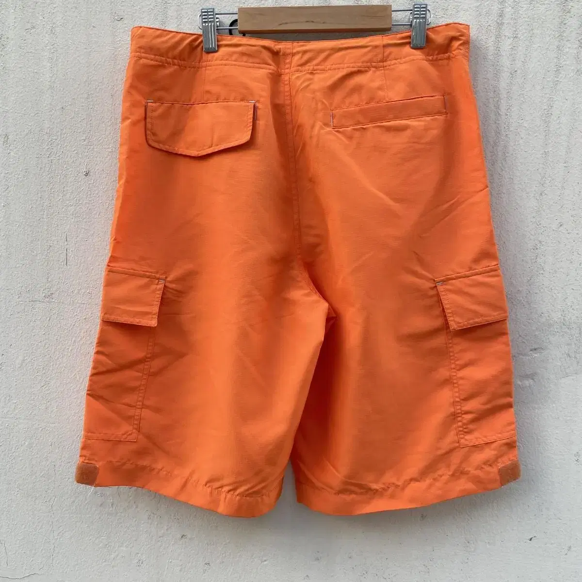 90s vintage ripstop orange cargo shorts