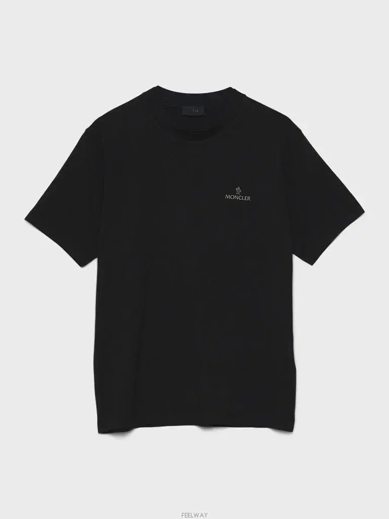 Genuine New Moncler Logo Short Sleeve T-Shirt Black S