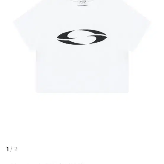 OVAL LOGO CROP T-SHIRTS [WHITE] 그레일즈