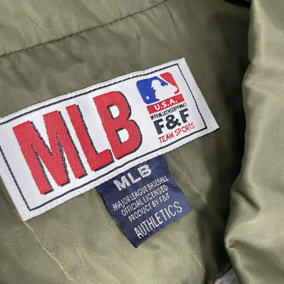 L(2XL) MLB 아틀랜타 오버사이즈 카키 바시티 자켓