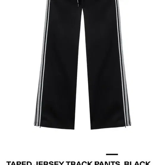 더오픈프로덕트 TAPED JERSEY TRACK PANTS, BLACK