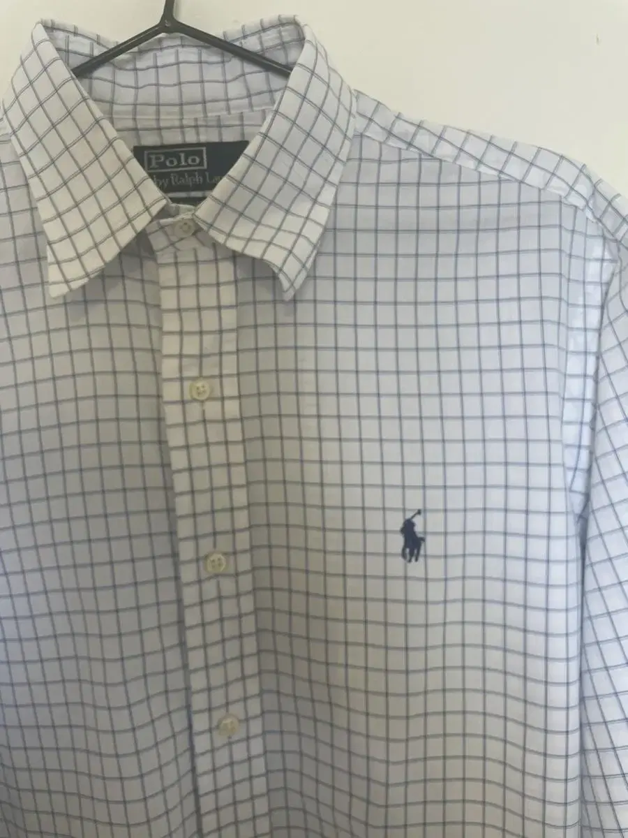 "Polo Check Long Sleeve Shirt" [L]