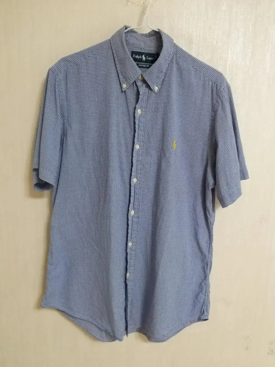 Men's Ralph Lauren Custom Fit Vahn Short-Sleeved Checkered Shirt (105)