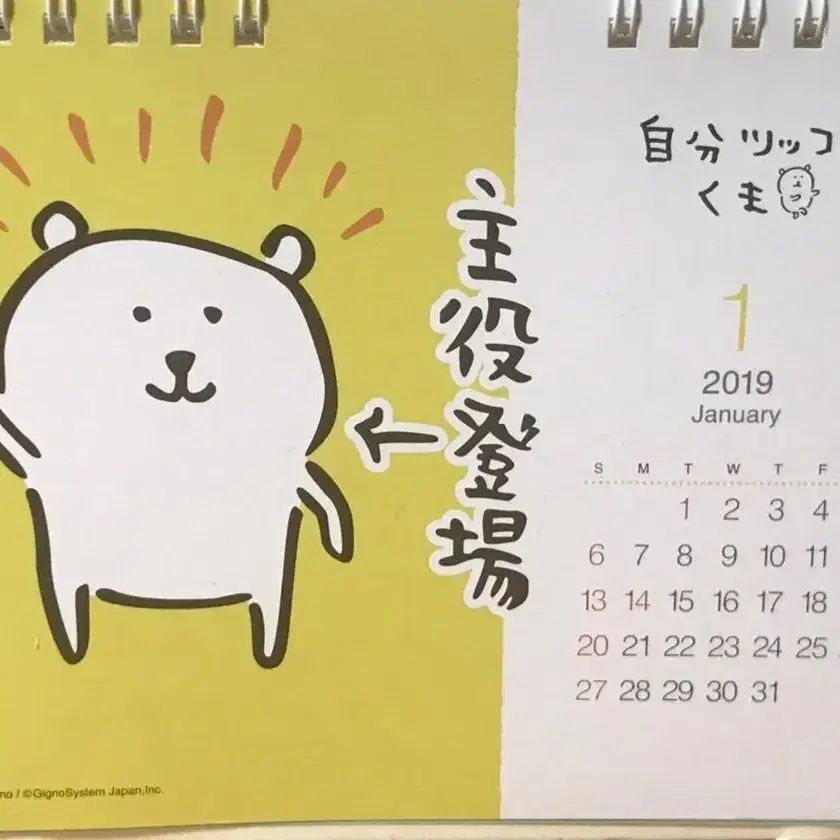 2019 농담곰 달력