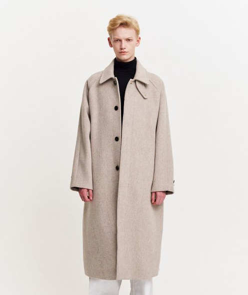 MMGL Balmacan wool coat oatmeal beige, size 1, for sale.