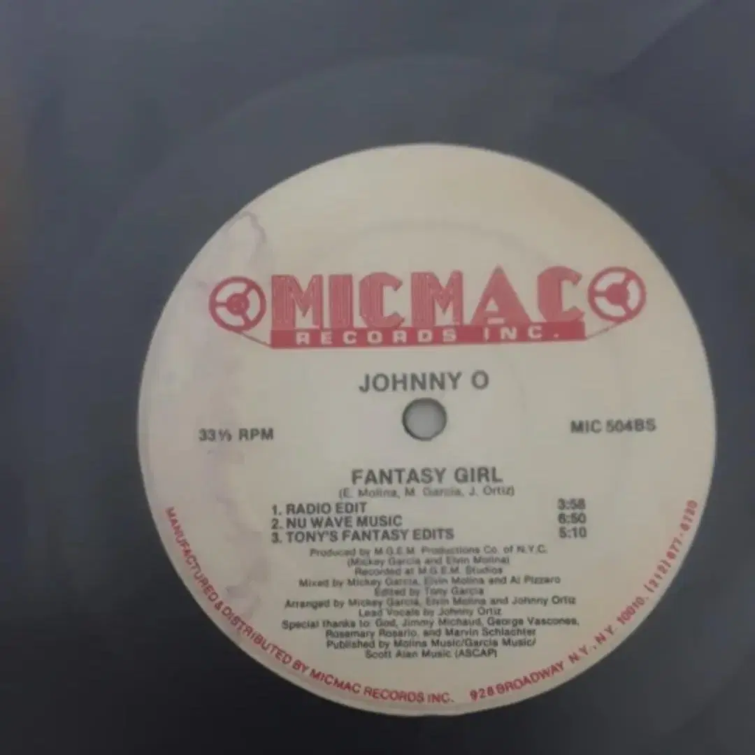 일렉트로닉 프리스타일 Johnny O 미국 12인치싱글 바이닐 vinyl