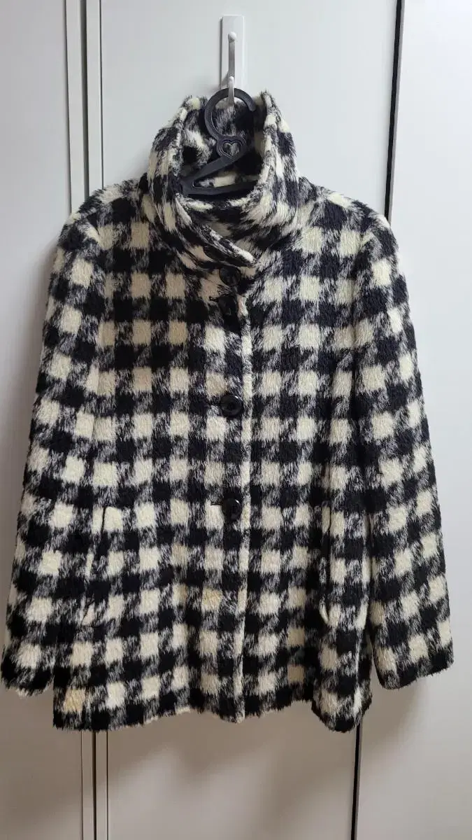 Anne Klein Houndstooth Alpaca Coat