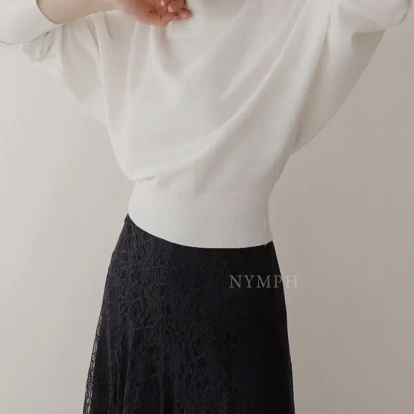 님프 top skirt 레이스 롱스커트