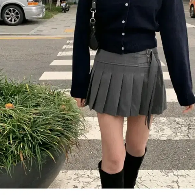 팜므뮤즈  플리츠 스커트 mute belt pleats skirt모디무드