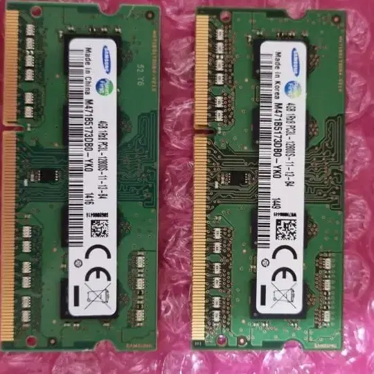 DDR3 4G  노트북 램 2개