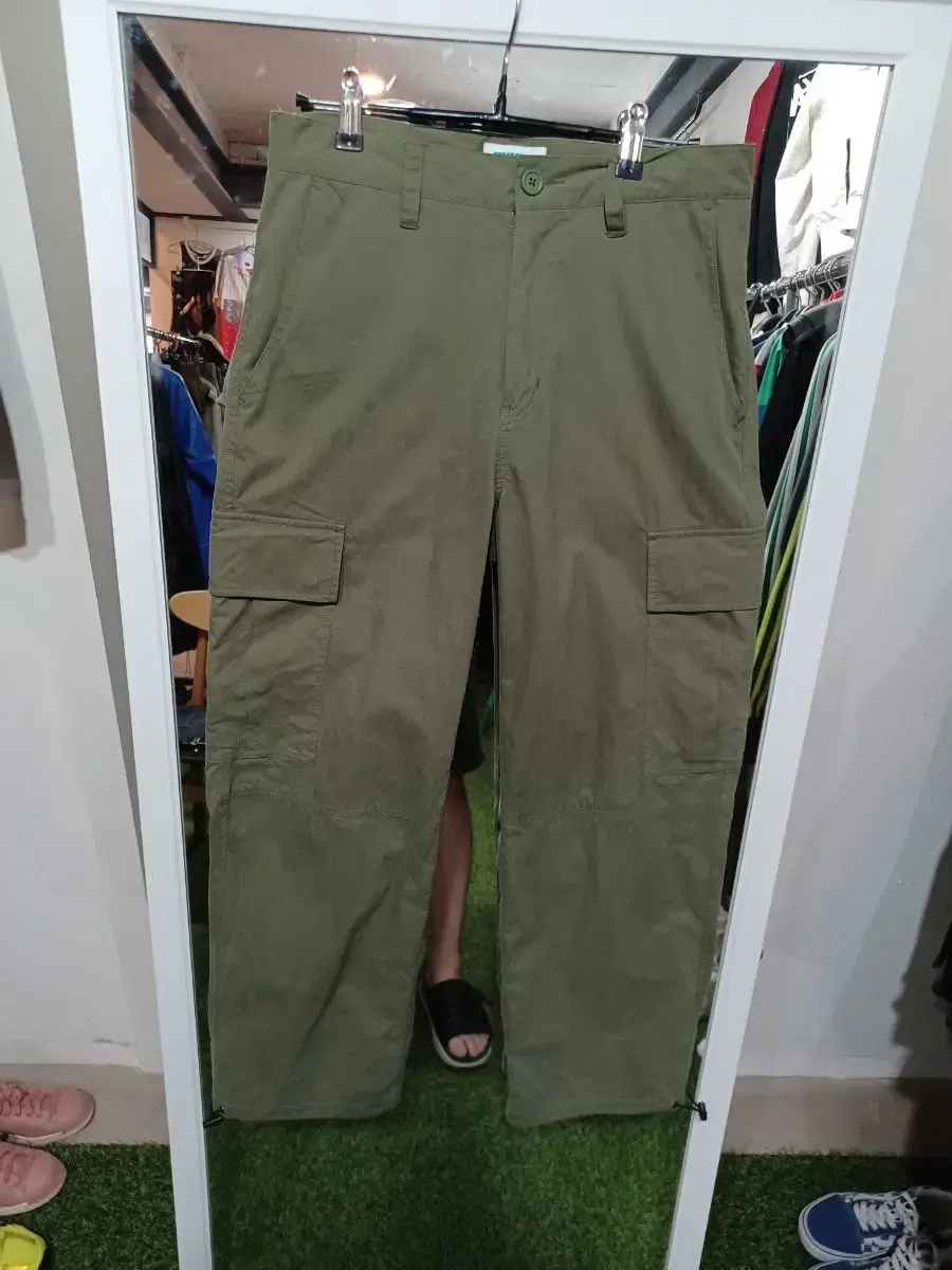 Mark Am Regular Khaki Cargo String Pants M