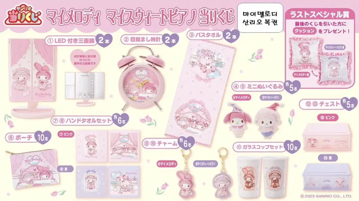 Final price (10 including 1st place) (Sell at half price) Sanrio My Melody Kuzi 1st place lottery