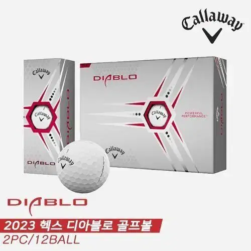 [캘러웨이] 2023 헥스 디아블로 HEX DIABLO 골프공12구 화이