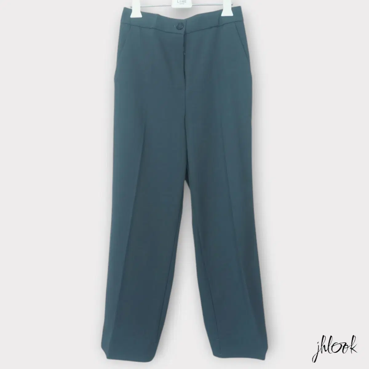 Flare-leg spandex straight-fit pants slacks