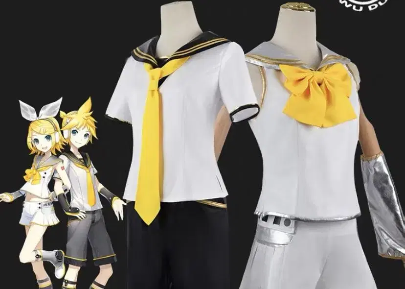 Vocaloid Rin Ren Cosplay Set + Wig