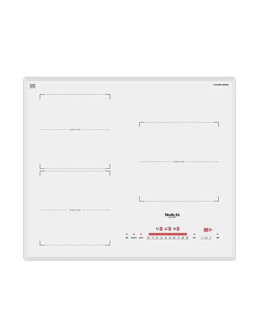 무료배송 웰치 인덕션3구  화이트 WEI-W7700 최근신제품