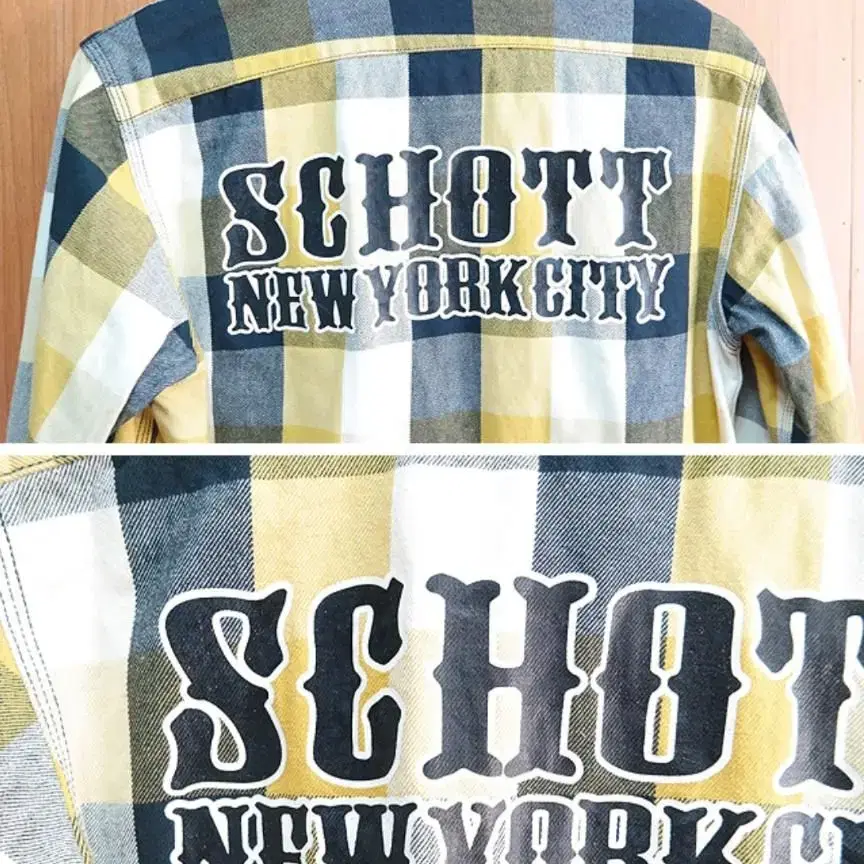 일본판 SCHOTT 쇼트 퍼펙토 체크남방S-작은M