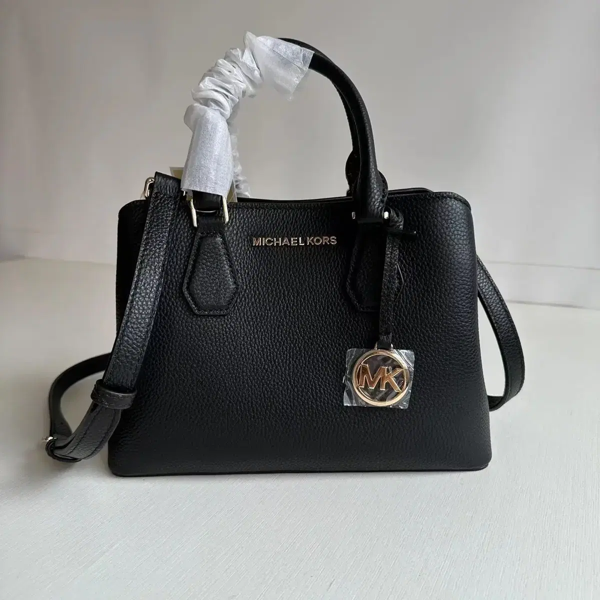 Michael Kors Camille Mk 시그니처 가죽 스몰 사첼메신저