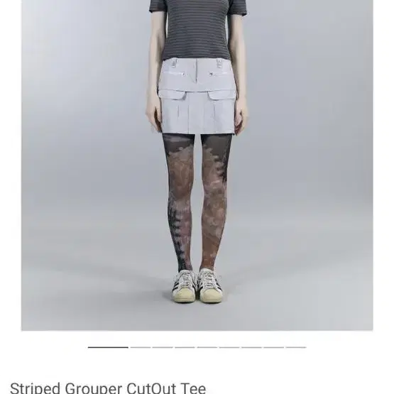 오들리워크샵 Striped Grouper CutOut Tee