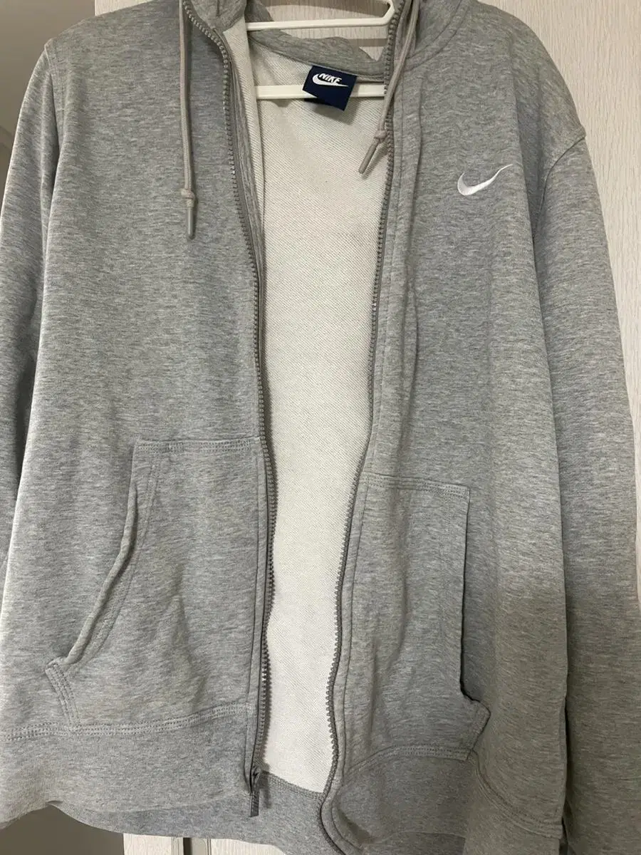 Nike Swoosh Hoodie Zip Up Grey