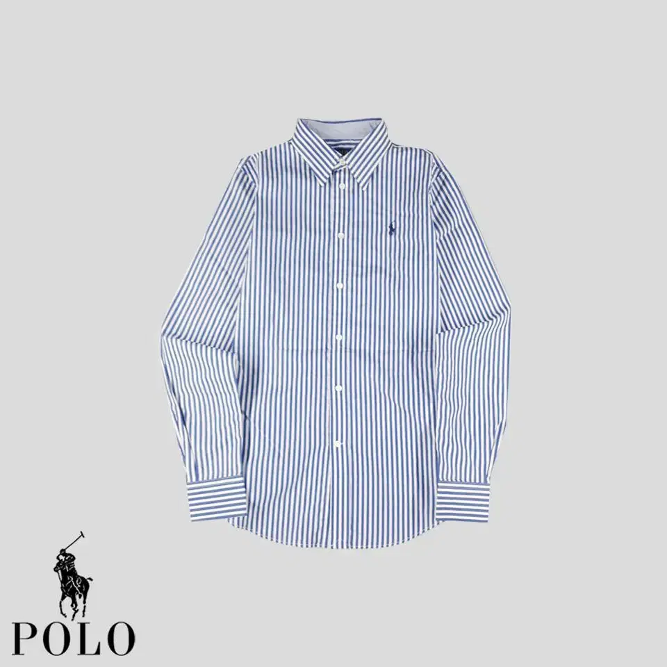 Polo Ralph Lauren White bloo Bloo Pony Stripe Pattern Slim Fit Southern Shirt S