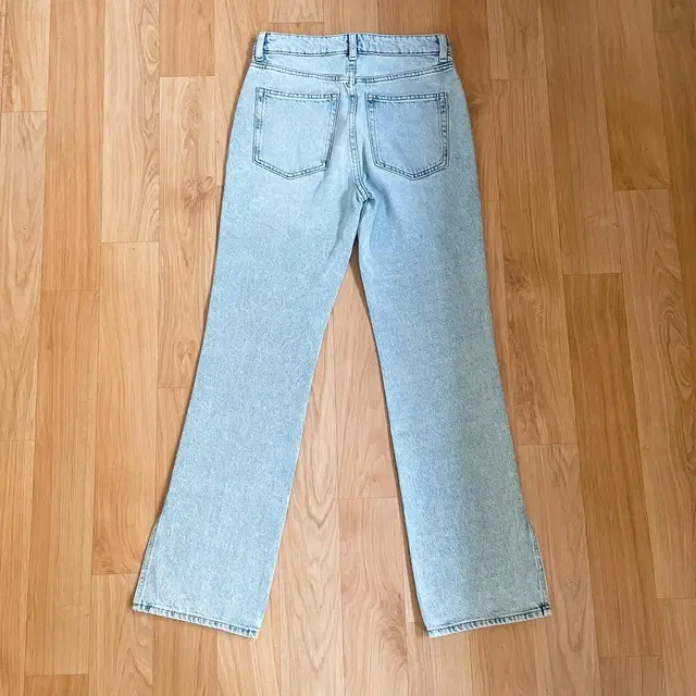 h&m straight high split jeans 36 새거